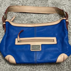 Tignanello Blue Leather Purse